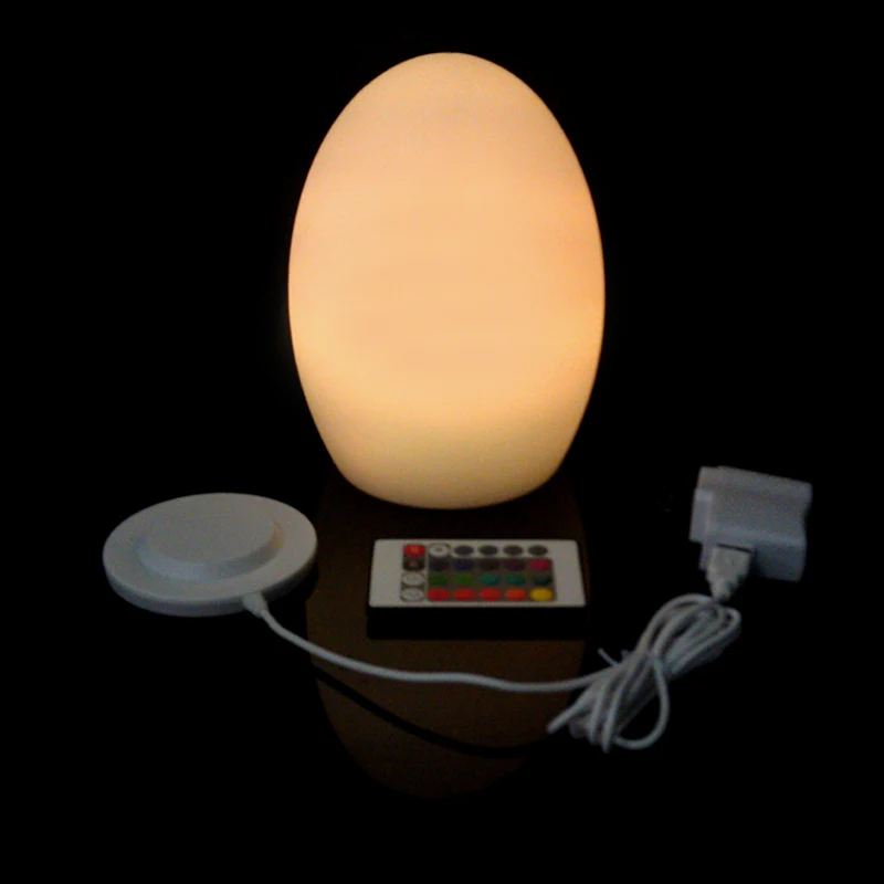 D14* H19cm RGBW изменение цвета дистанционное управление литиевое тесто питание светодиодный светильник яйцо для дома/вечерние Декор 20 шт./лот