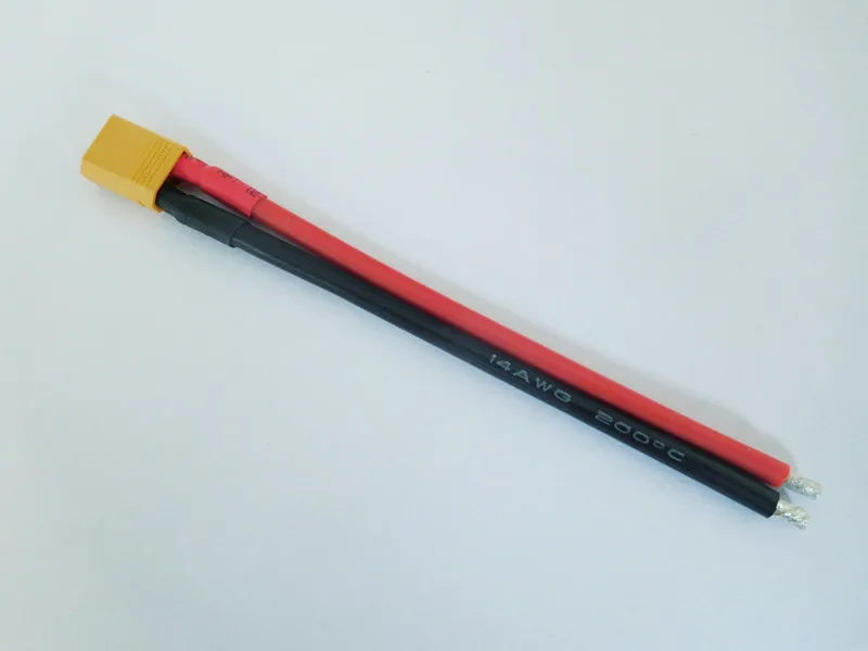 XT30 Мужской Женский Разъем с 14AWG силиконовый провод 10 см 100 мм зарядный кабель для аккумулятора для RC Lipo ESC - Цвет: XT30 male cable