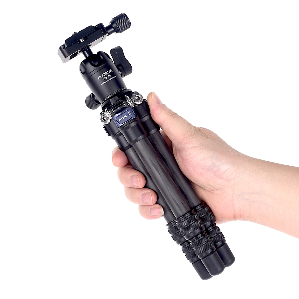 AOKA CMP163C 496g max loading 3kgs lightweight table mobile DSLR carbon fiber mini tripod for camer