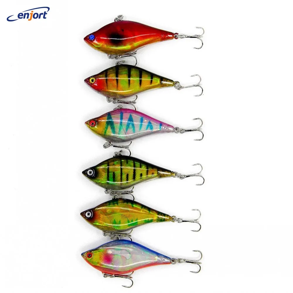 6pcs/lot Laser Fishing Lure vib fish wobbler hard bait pesca artificial