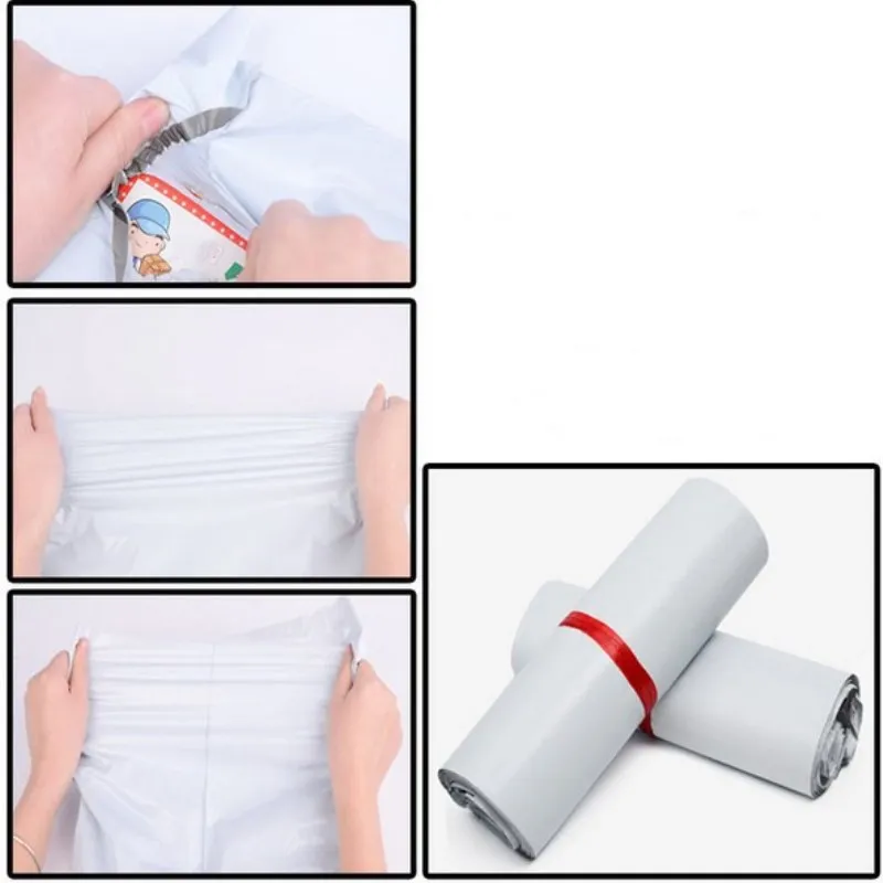 NABAG 20 قطعة بولي مغلفات الشحن تخزين أكياس البلاستيك الأبيض الذاتي ختم البريد صريحة حقيبة