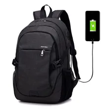Новый Дизайн зарядка через USB Для Мужчин’s Рюкзаки мужской Повседневное путешествия женщин Подростки студент Школьные сумки простой Тетрадь рюкзак для ноутбука