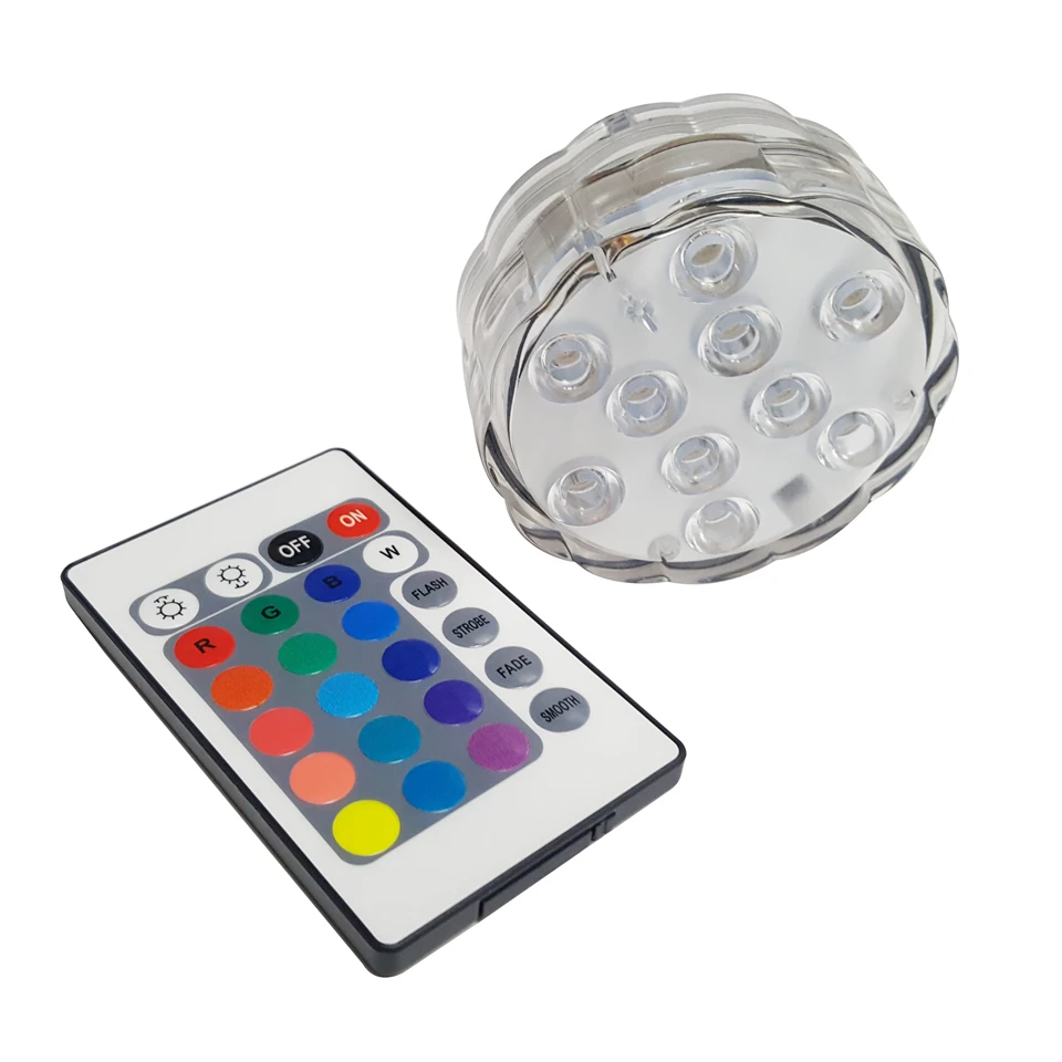 

2018 Submersible LED Underwater Lights Waterproof RGB Colors Remote Control Wireless Vase Light Party Wedding Pool Light