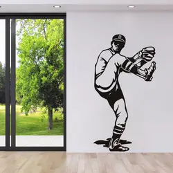 Творческий Бейсбол Кувшин спортсмен виниловые наклейки на стены домашнего декора гостиной Съемный DIY искусство росписи наклейки