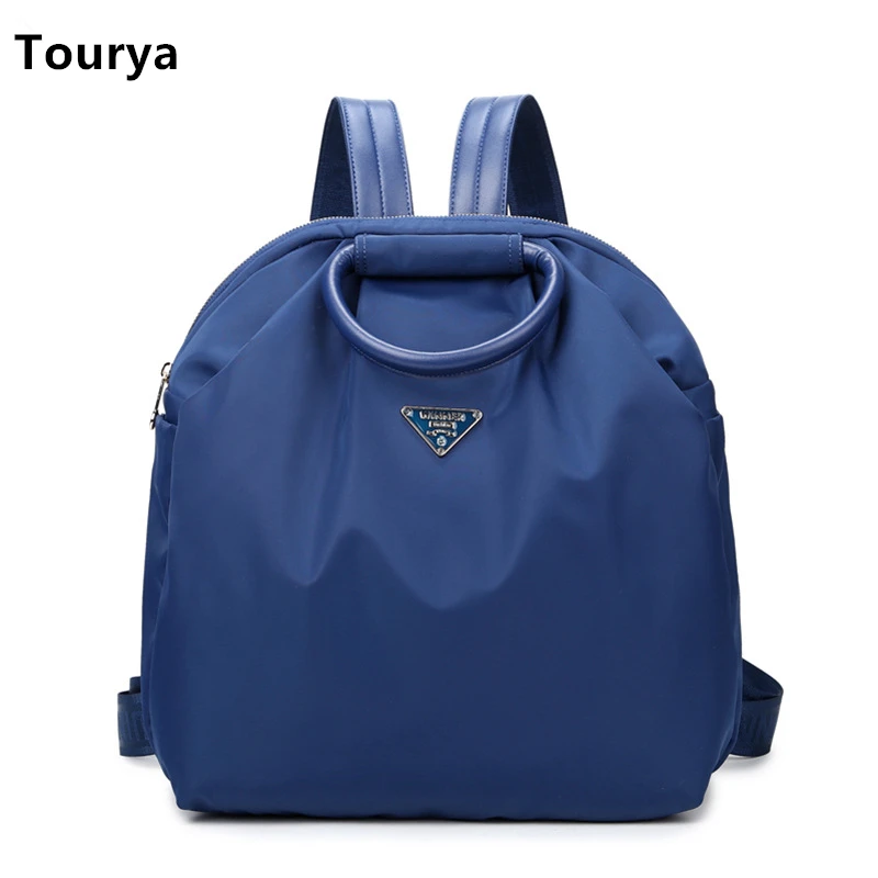 

Tourya Casual Women Backpack Vintage Nylon School Bags for Teenage Girls College Shoulder Daily Backpack Travel Satchel Daypack
