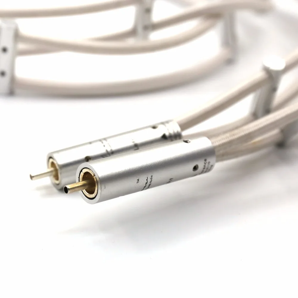 US $170.00 YTER Argento The Flow Hi Fi Audio RCA Cable Interconnect Cable HIEnd Signal Cable For CD Amplitier