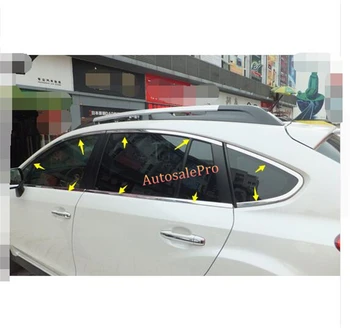 

12pcs top+bottom window full Complete Around cover Trim For Subaru XV Impreza Hatchback 2012-2015