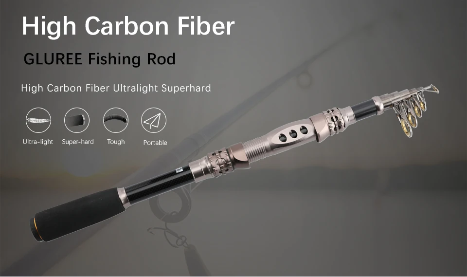 K8356 99% Carbon Portable Telescopic Fishing Rod Spinning Fish Hand Summer Fishing Tackle Sea Rod 1.8M 2.1M 2.4M 2.7M 3.0M 3 (7)