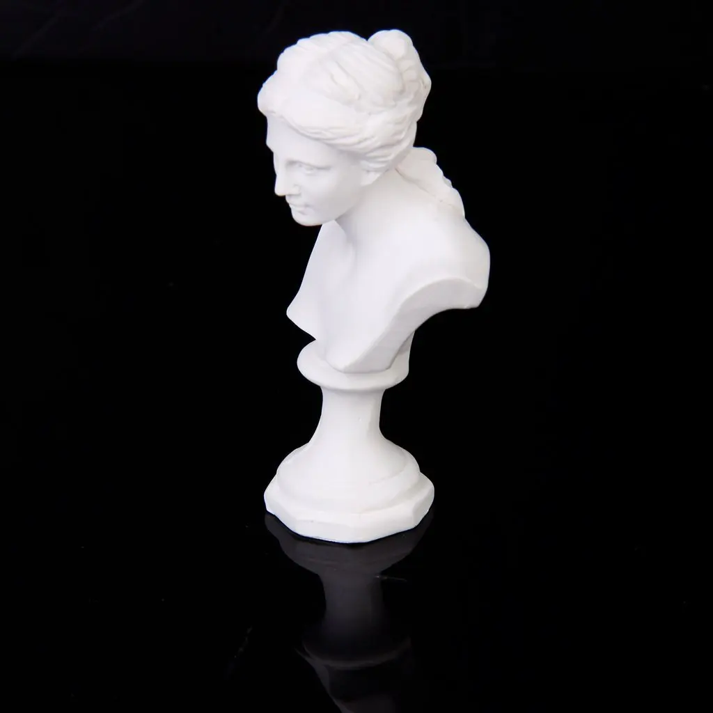 Dollhouse Miniature Resin Statue Venus Bust Sculpture Whitein Dolls