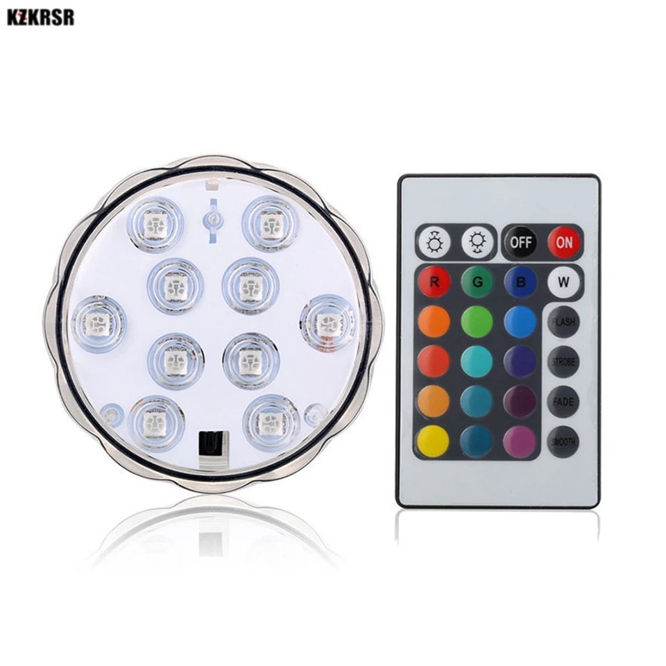 

Submersible Light Battery Operated Remote Controll RGB Underwater Lamp led swimming poor Lights for Vase Bowl Garden Decoration