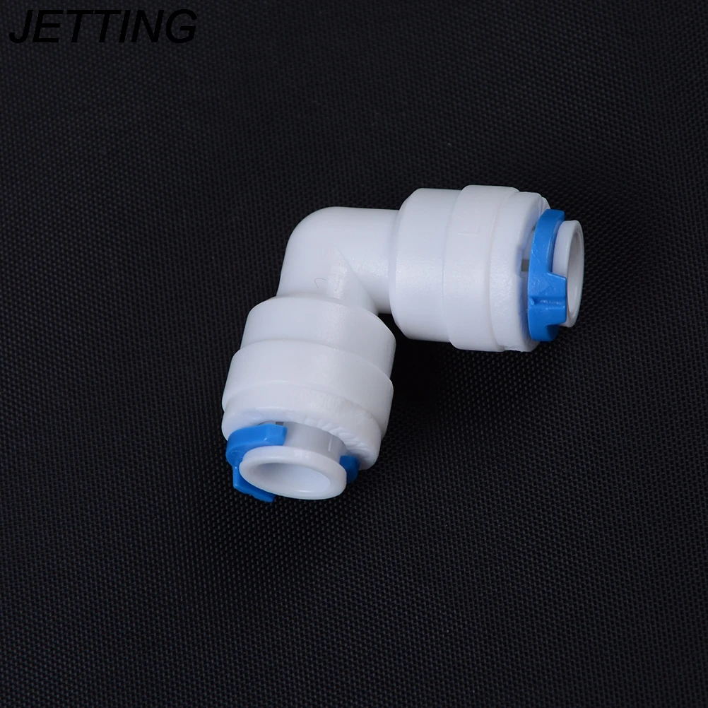 

1/4" - 1/4" OD Tube POM Pipe Fitting Hose Elbow Quick Connector Aquarium RO Water Filter Reverse Osmosis System