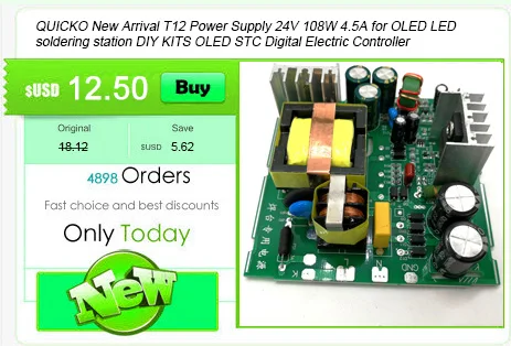 New Arrival T12 Power Supply 24V 108W 4.5A for OLED LED soldering station DIY 
