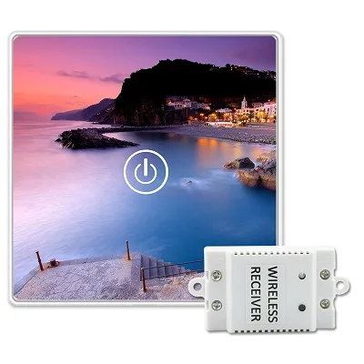 

Saful 1 Gang 1 Way Crystal Glass Switch DIY Painting Touch Screen Wall Switch Remote Wireless Touch Switch For Smart Home Light
