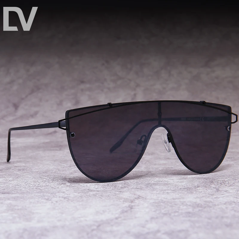 DV Brand Vintage Sunglasses Men Rimless Square Frame sun shield glasses