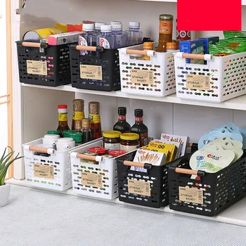 

Japanese plastic receiving basket finishing basket bathroom desktop cosmetics small basket kitchen collection box LM7151627