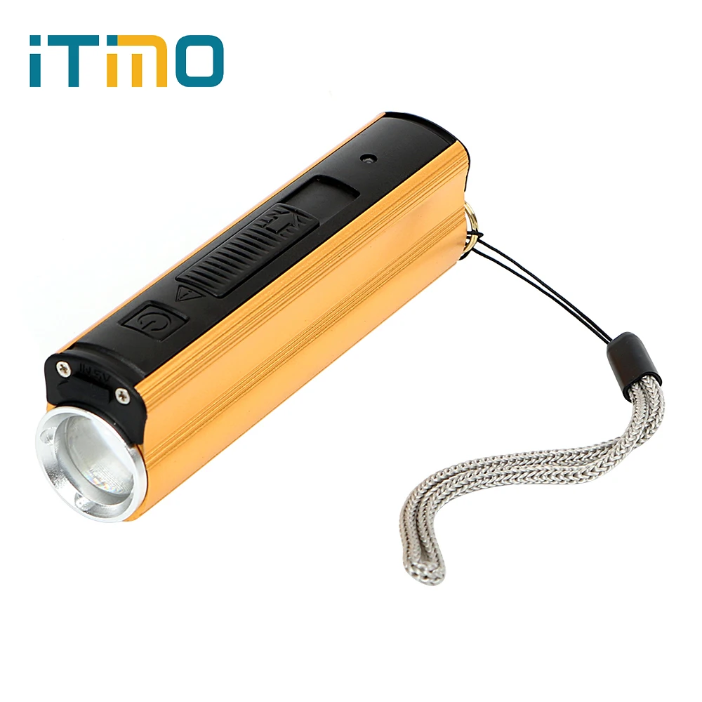 

ITimo LED Flashlight Multi-use Power Bank Portable Lantern Torch 3 Modes by 18650 Battery Car Cigarette Lighter High Power