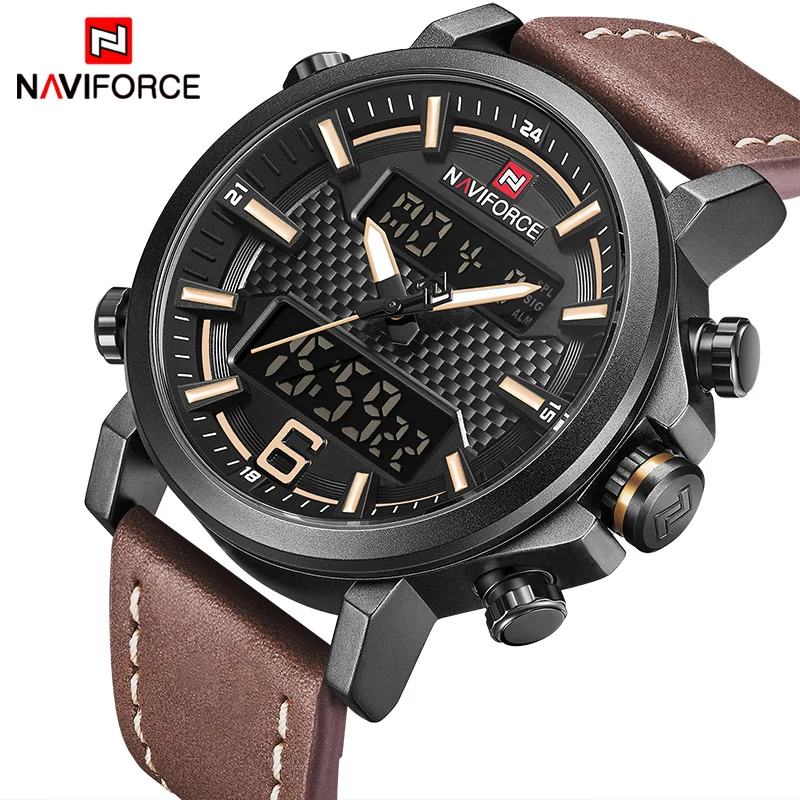 

NAVIFORCE Luxury Brand Men Military Quartz Watches Men's LED Date Analog Digital Watch Male Casual Sport Clock Relogio Masculino