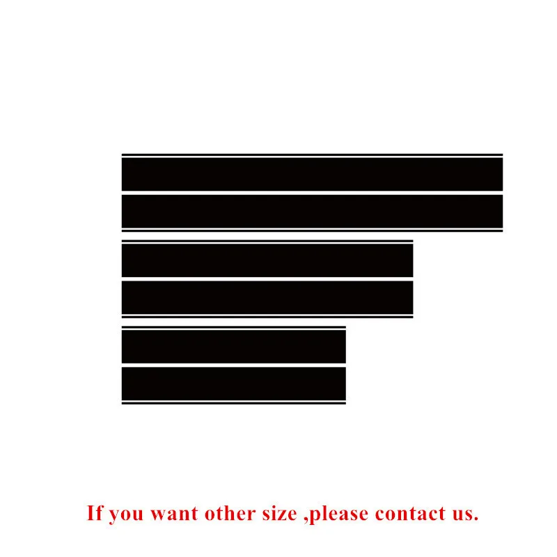  Racing Sport Styling Stripes Vinyl Decal For Ford Mustang GT Car Hood Roof Tail Whole Sticker Auto 