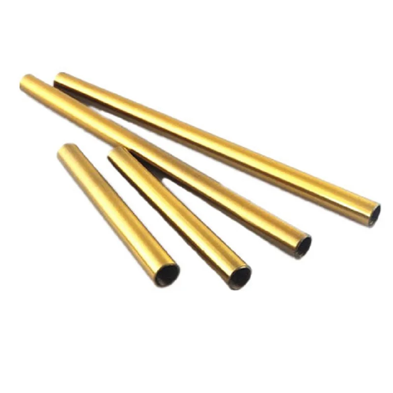 

4pcs/lot antique gold m10 female thread inner thread metal hollow tube for Lighting accessories Both ends has the inner thread