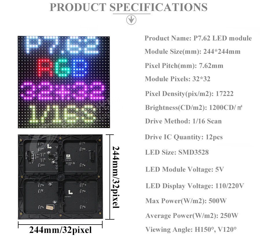 P762 LED display module