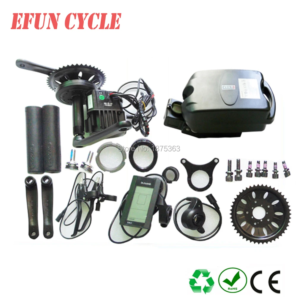 

8Fun/Bafang BBSHD/BBS03 mid drive motor kits with 48V 13Ah little frog battery for fat tire bike