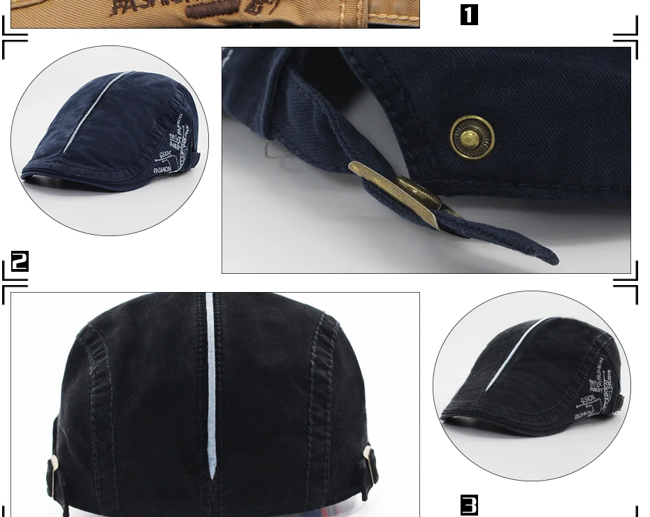 CNTANG мужские повседневные береты с боковой надписью, летние винтажные хлопковые кепки, модные плоские кепки, брендовые кепки с козырьком, регулируемые, высокое качество