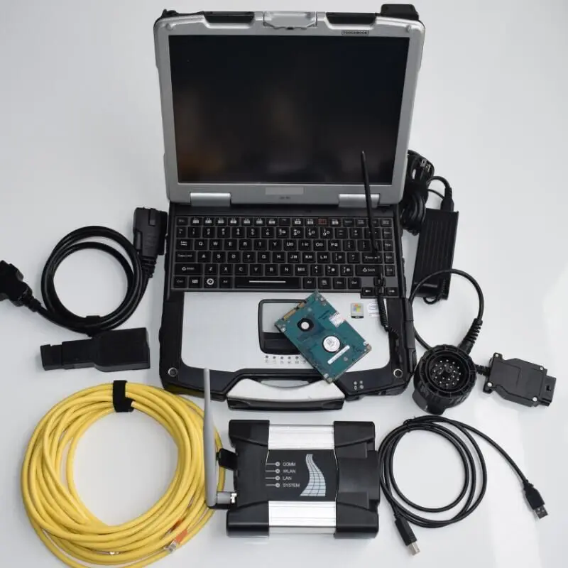  Para bmw diagnóstico ista icom a2 b c con ordenador portátil cf30 pantalla táctil 4g con hdd 500gb 