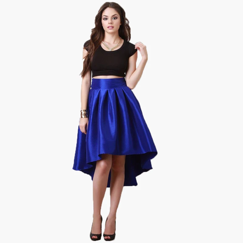 Юбка женская плиссированная до середины икры из тафты на молнии|mid calf skirt|fashion