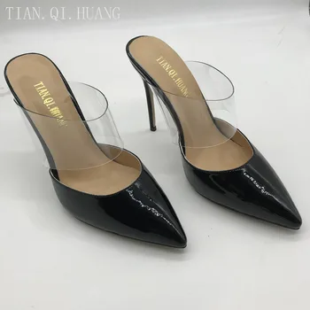 

brand New Fashion Design High Heels Women Sexy Pointed Toe Casual High Quality Spring and Autumn Patent leather Shoes Woman