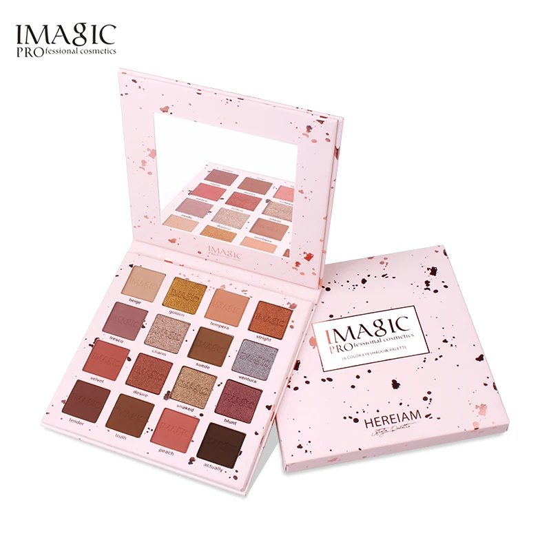 IMAGIC16 палитра теней для век Shimmer Fashion Matte Makeup палитра теней для век высокого качества Розовая посылка теней для век