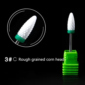 

1PCS Ceramic Corn Grinding Head For Electric Nail Drill Nail Polish Glue Removal Ceramic Nail Drill Bit Machine Manicure Tools