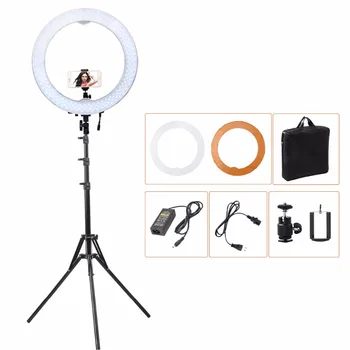 

55W 5500K 240 LED Photographic Lighting Dimmable Camera Photo Studio Phone Video Photography Ring Light Lamp +Light Stand Tripod