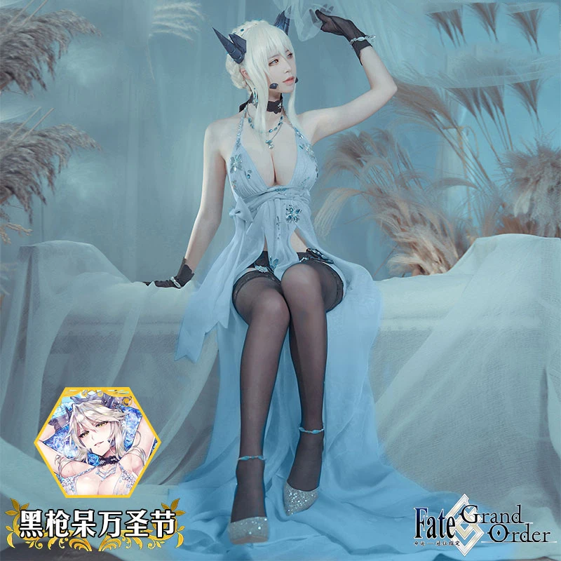 Аниме! Fate/Grand Order FGO Altria Pendragon роскошное платье со шлейфом сексуальная форма