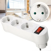Белый немецкий стандартный конвертер Расширенная розетка беспроводной блок питания преобразования тройной разъем Домашняя электроника Аксессуары