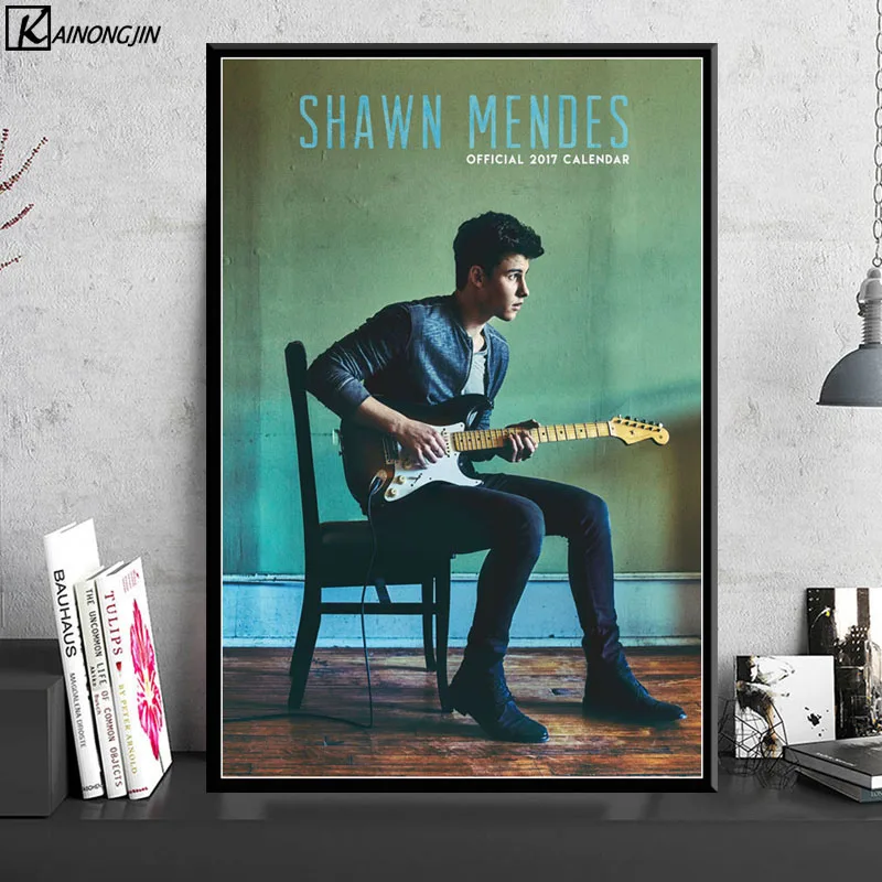 

Shawn Mendes Poster Pop Music Singer Star Posters and Prints Canvas Painting Wall Art Picture for Living Room Home Decor