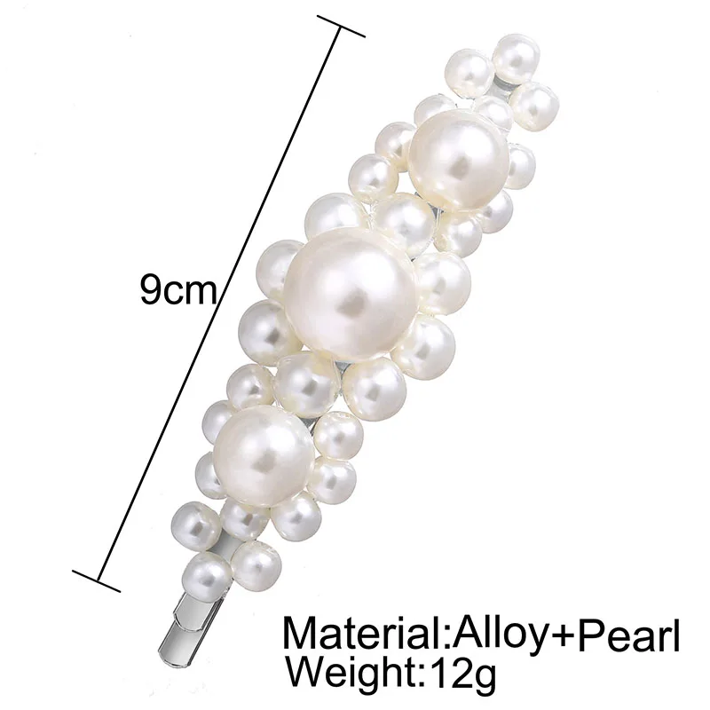 5 PCS / Set Pearl Hair Clip Pin Barrette Headwear Hair Accessories Hair Jewelry Sets Ornament Korea Metal Haripins Women