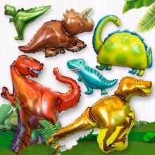 Ballon géant en aluminium de dinosaure, 1 pièces, décorations de fête d'anniversaire de dinosaure pour enfants, jouet du monde jurassique