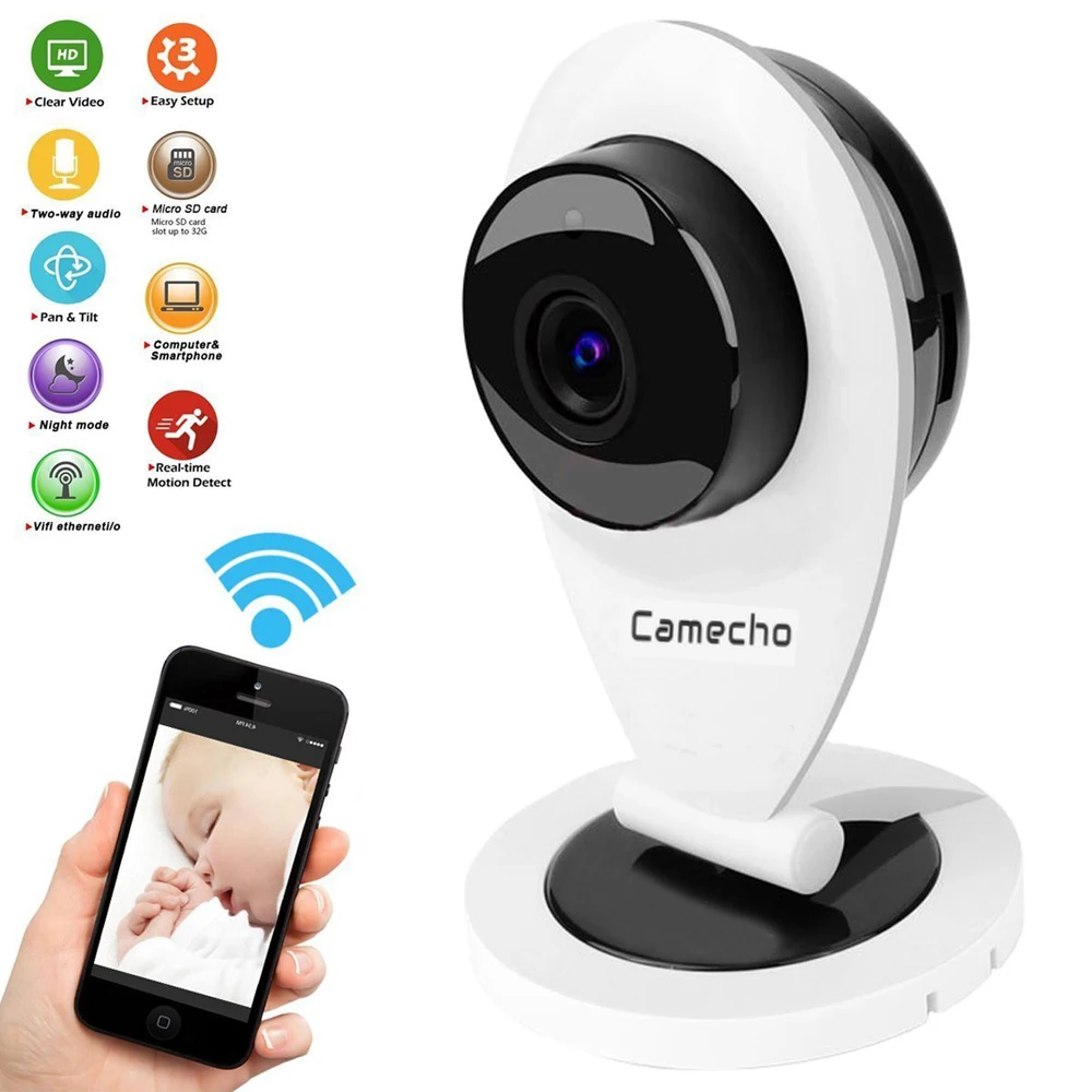 HD 720P Mini Wifi IP Camera Wireless Smart P2P Baby Monitor Network CCTV Security Camera Home Protection Mobile Remote Cam