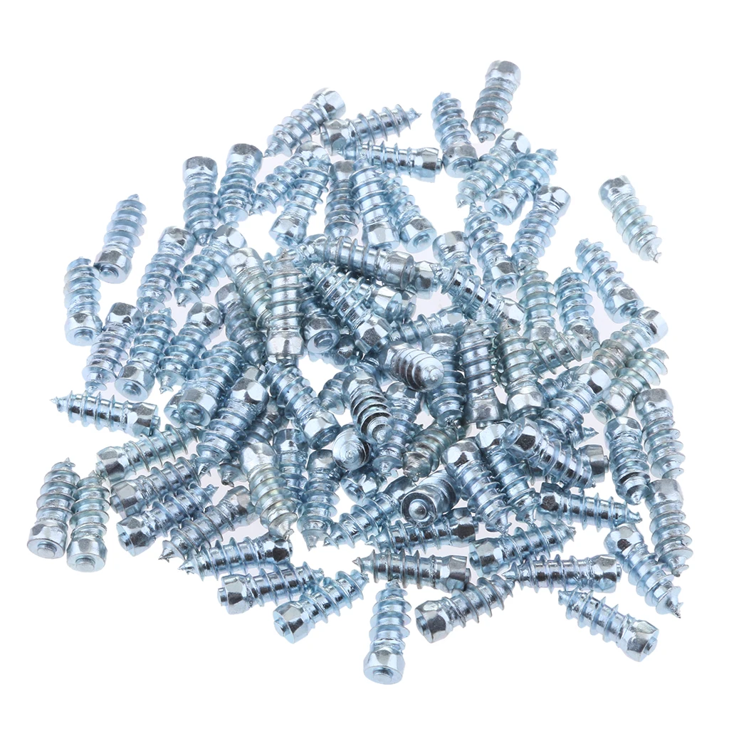 100x /Set Winter Car SUV Anti Slip Screw Stud Wheel Tire Snow Spike H18 18mm Wheel Tire Protector Studs Screw