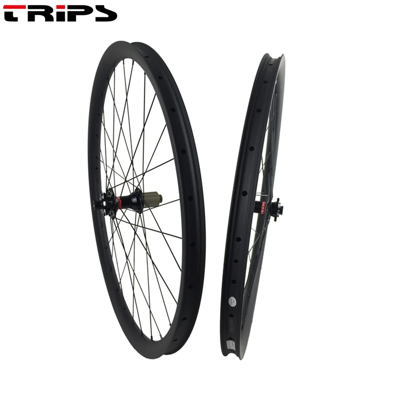 Cheap 29er Mountain Bikes carbon wheels 35mm width asymmetric tubeless MTB AM/DH Novatec D791-B15/D792-B12 carbon boost wheelset 32H 1