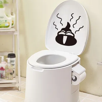 

Funny Toilet Wall Sticker vinyl decoration tattoos waterproof label say goodbye with stool toilet bathroom decoration