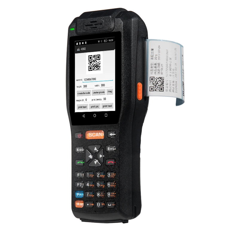 Handheld android pda 3505 data pos terminal with thermal ...