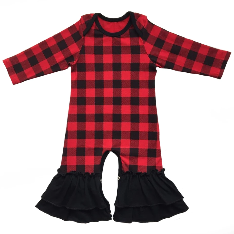 tartan romper baby