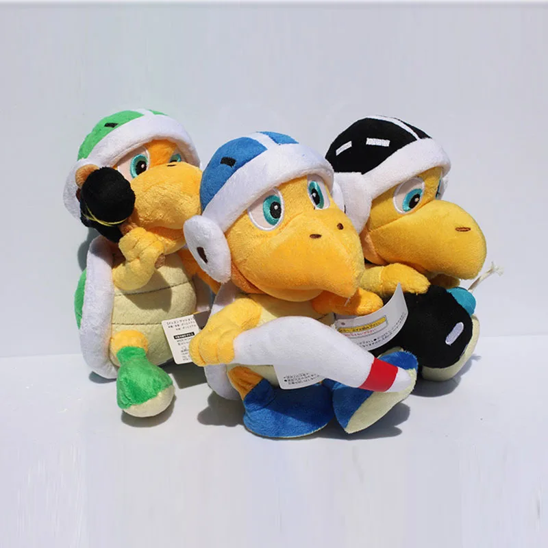 Cute 3pcsset 20cm Koopa Troopa Plush Toys Super Mario Hammer Koopa 