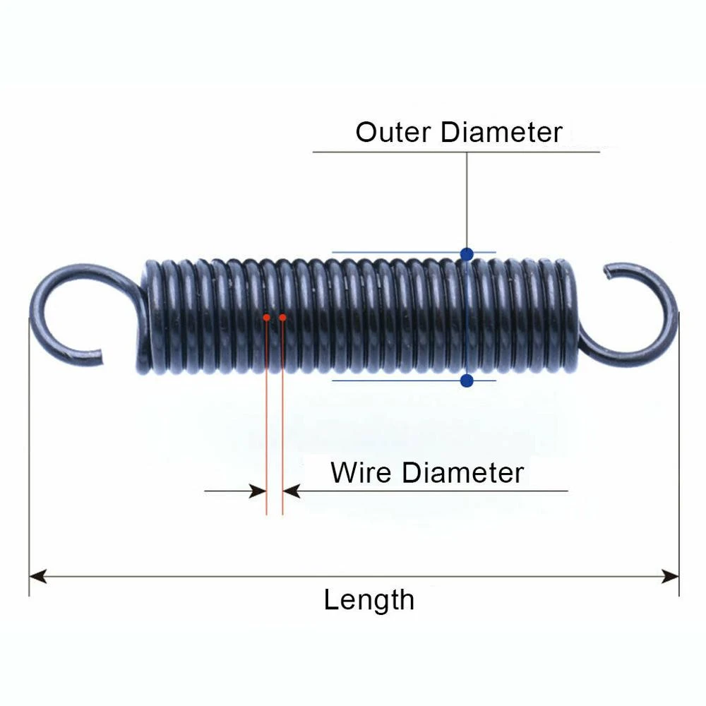 DIY Multipurpose Length : 2x13x300mm Zmaoyun-Spring 1Pcs Spring Steel Dual Hook Long Expansion Tension Spring Wire Dia 2mm Outer Dia 12-22mm Length 300mm DIY Multipurpose Length : 2x13x300mm Zmaoyun-Spring 1Pcs Spring Steel Dual Hook Long Expansion Tension Spring Wire Dia 2mm Outer Dia 12-22mm Length 300mm