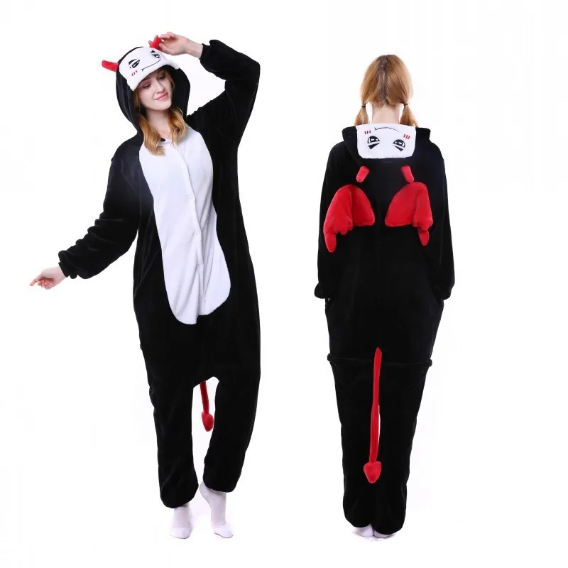 

Winter Adults Animal Pajamas Sets Cartoon Sleepwear Unicorn Pajamas Stitch Kigurumi Unicornio Women Men Warm Flannel Hooded