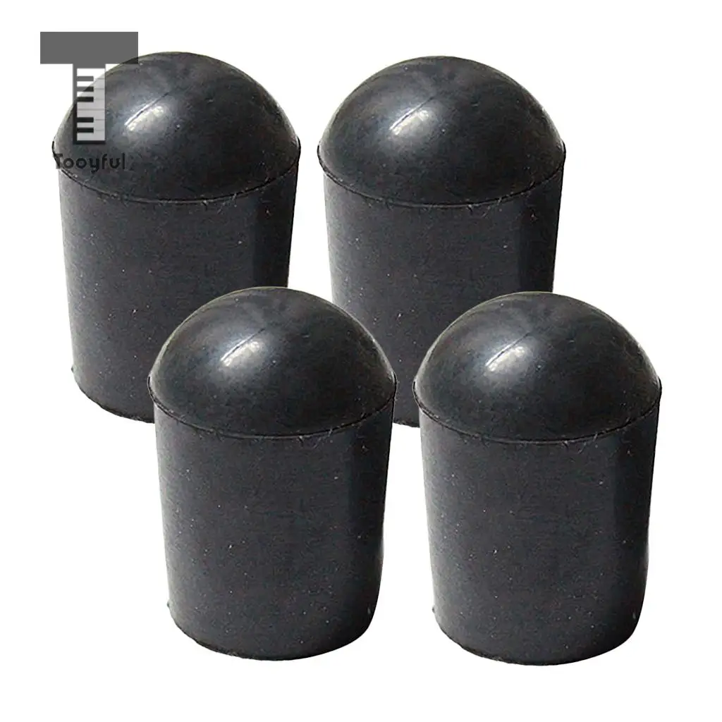 Tooyful 4Pcs End Pin Rubber Tip Upright Bass 10mm Double Bass Endpin Parts Accessories with Bottom Grip Prevent Sliding