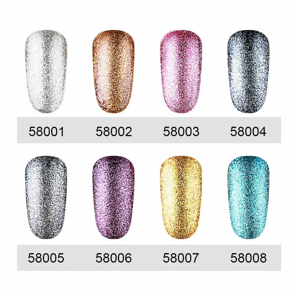 FairyGlo 15 мл Супер Bling Platinum Гель-лак блеск белая бутылка УФ гель лак для ногтей гель светодиодный праймер гель лак для ногтей эмаль