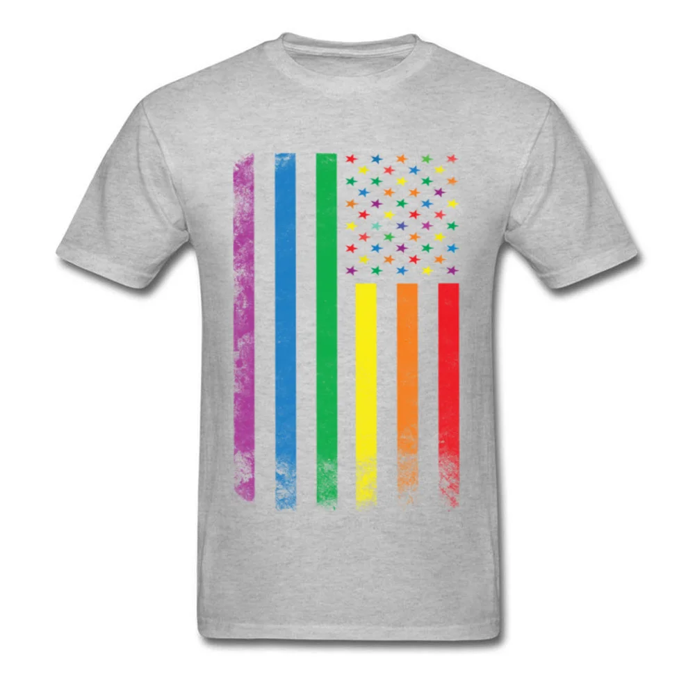 Rainbow American Flag Gay Lesbian Pride_grey