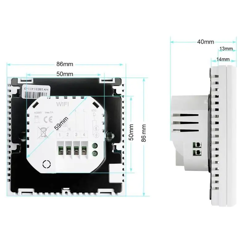 Wi-Fi термостат Smart lcd сенсорный экран комнатный подогрев пола цифровой беспроводной контроллер температуры Терморегулятор